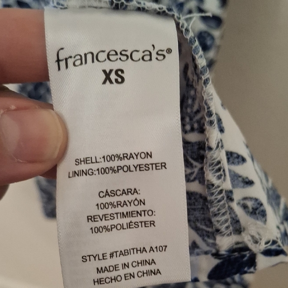 Chic Blue and White Floral Midi Dress - Picture 4 of 8